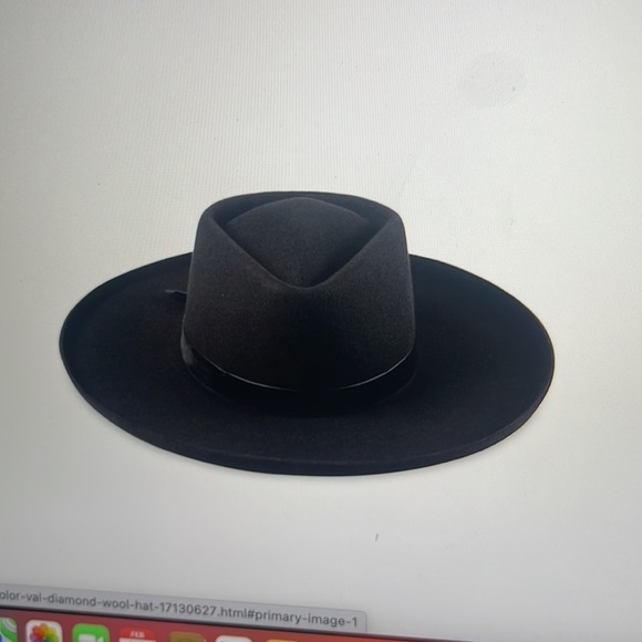Rancher Lack of Color hat sz M/L Val Diamond wool black Rancher RARE LOC main image 8